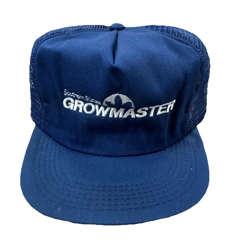 Vintage Southern States Trucker Hat Cap Snap Back USA Growmaster Seed Farm 80s‎